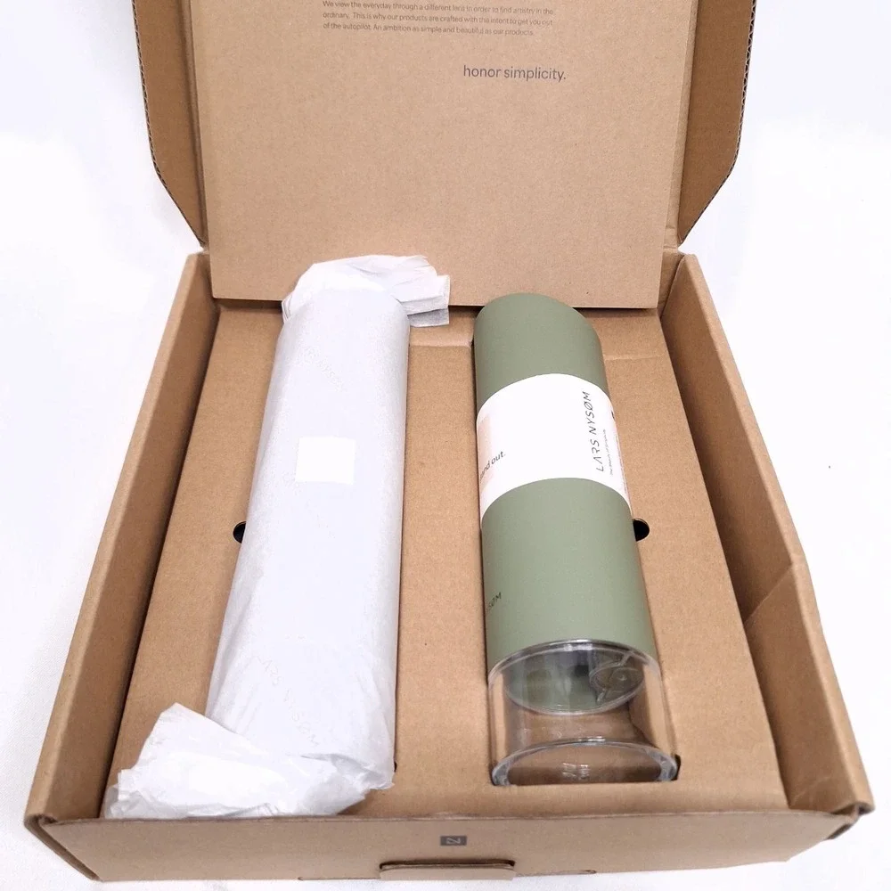 Lars Nysom Electric Gravity Spice Mill Set‎ Sage Green Ceramic Grinder NIB